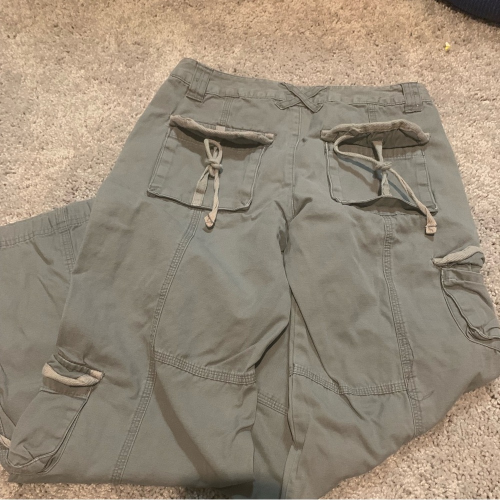Girl’s Casual Cargo Pants - Green